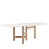 ZANDY Dining Table 250cm - White & Natural