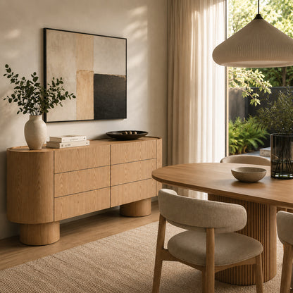 CLAIRE Sideboard 181cm - Oak