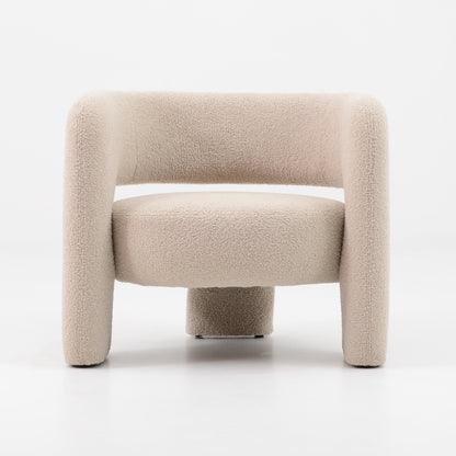 ROMEO Lounge Arm Chair - Beige Boucle