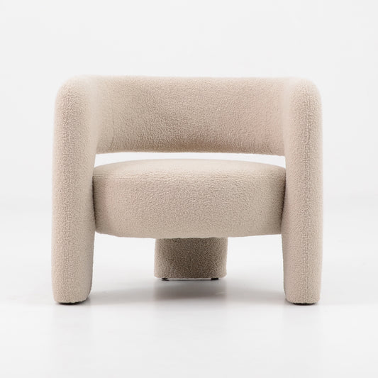 ROMEO Lounge Arm Chair - Beige Boucle