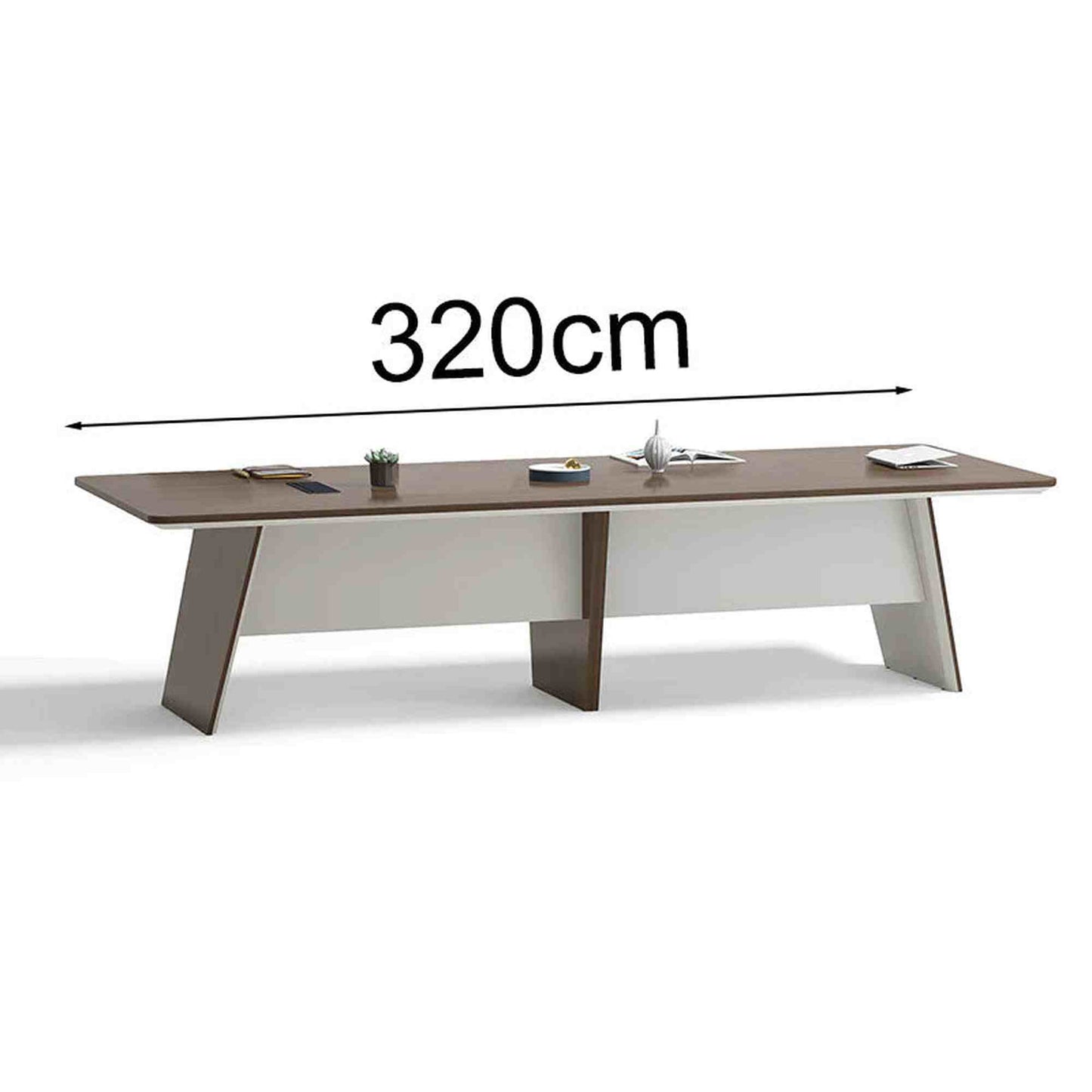 ANDERS Boardroom Table 320cm - Hazelnut & Beige