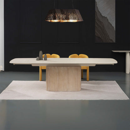 EVERLY Extendable Dining Table 180-270cm - Ceramic & Ash Veneer