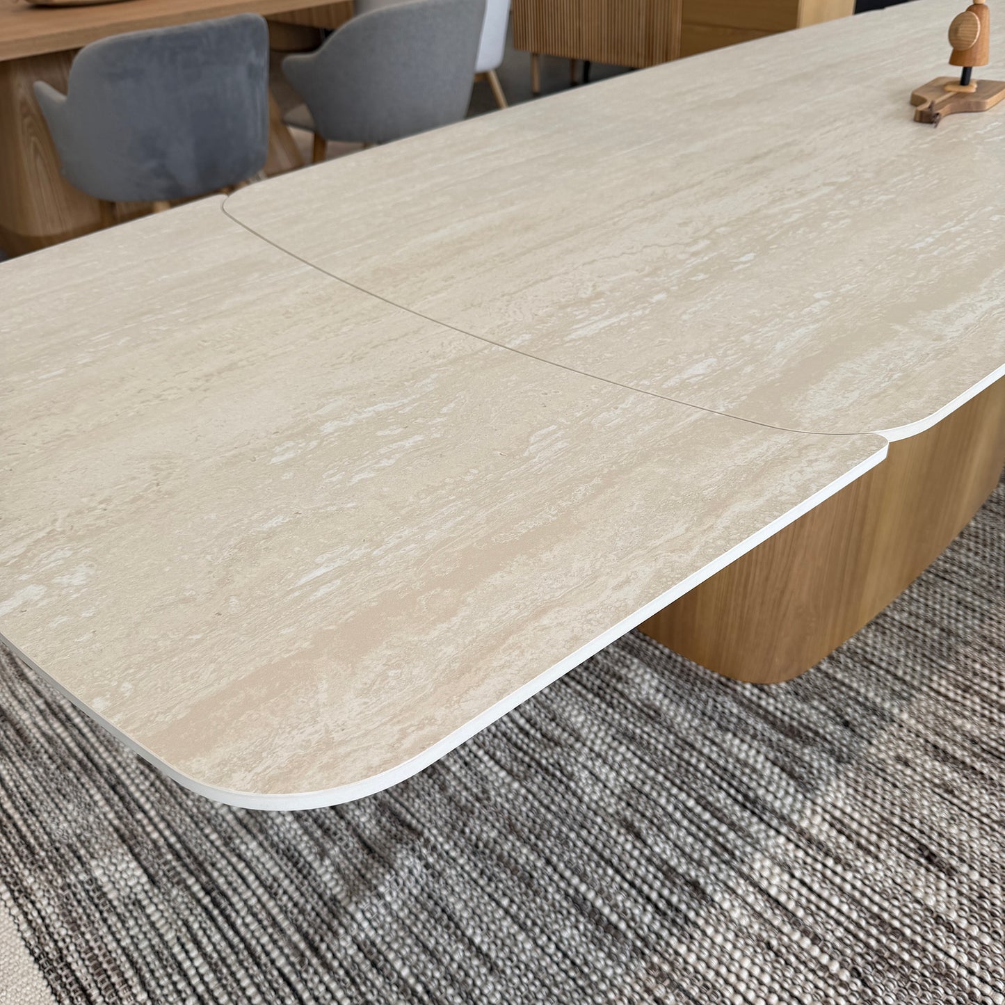 EVERLY Extendable Dining Table 180-270cm - Ceramic & Ash Veneer