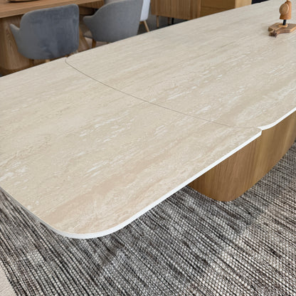 EVERLY Extendable Dining Table 180-270cm - Ceramic & Ash Veneer
