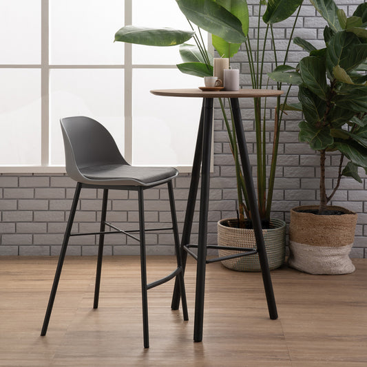 LAXMI Counter Stool - Grey & Black