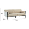 TREDIA 3 Seater Sofa - Tortilla/ White Grey Colour