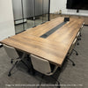 VIDAL Boardroom Table 3.6m x 1.6m - Warm Oak & Black