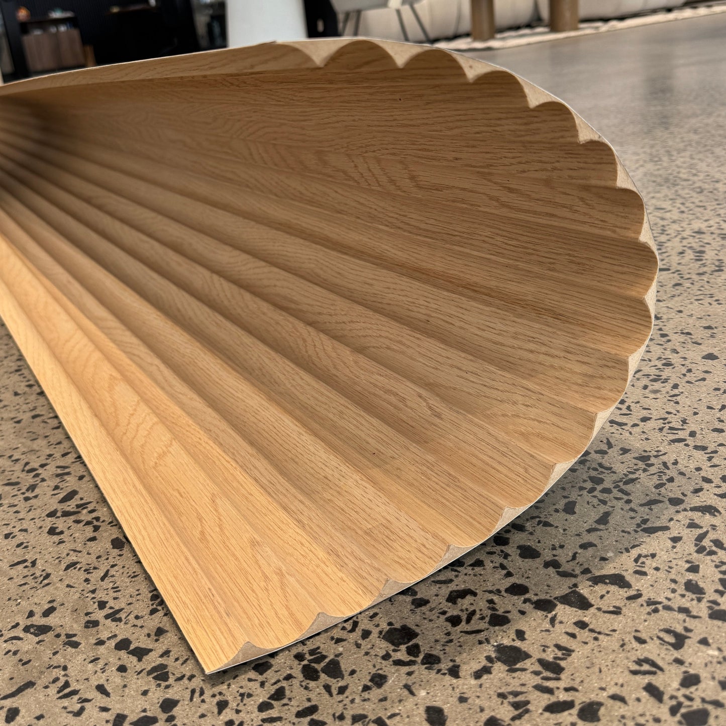 WOODFLEX® FLOW Flexible Wooden Wall Panel - Oak Veneer - 2700mm x 600mm - Wave 37.5mm