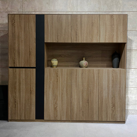 ADRIANO Display Unit  218cm - Light Brown