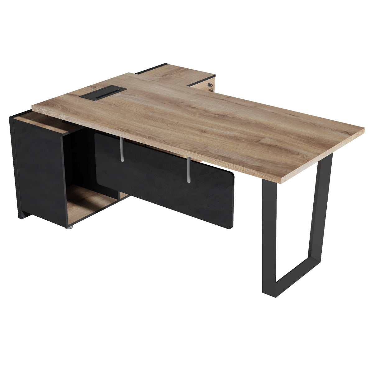 TRIBECA | ADRIANO 1.6-1.8m Reversible Executive Office Desk 160-180cm - Warm Oak