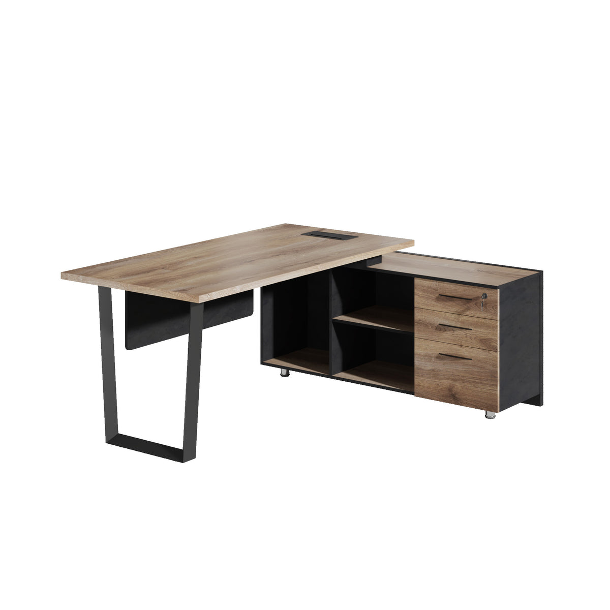 TRIBECA | ADRIANO 1.6-1.8m Reversible Executive Office Desk 160-180cm - Warm Oak