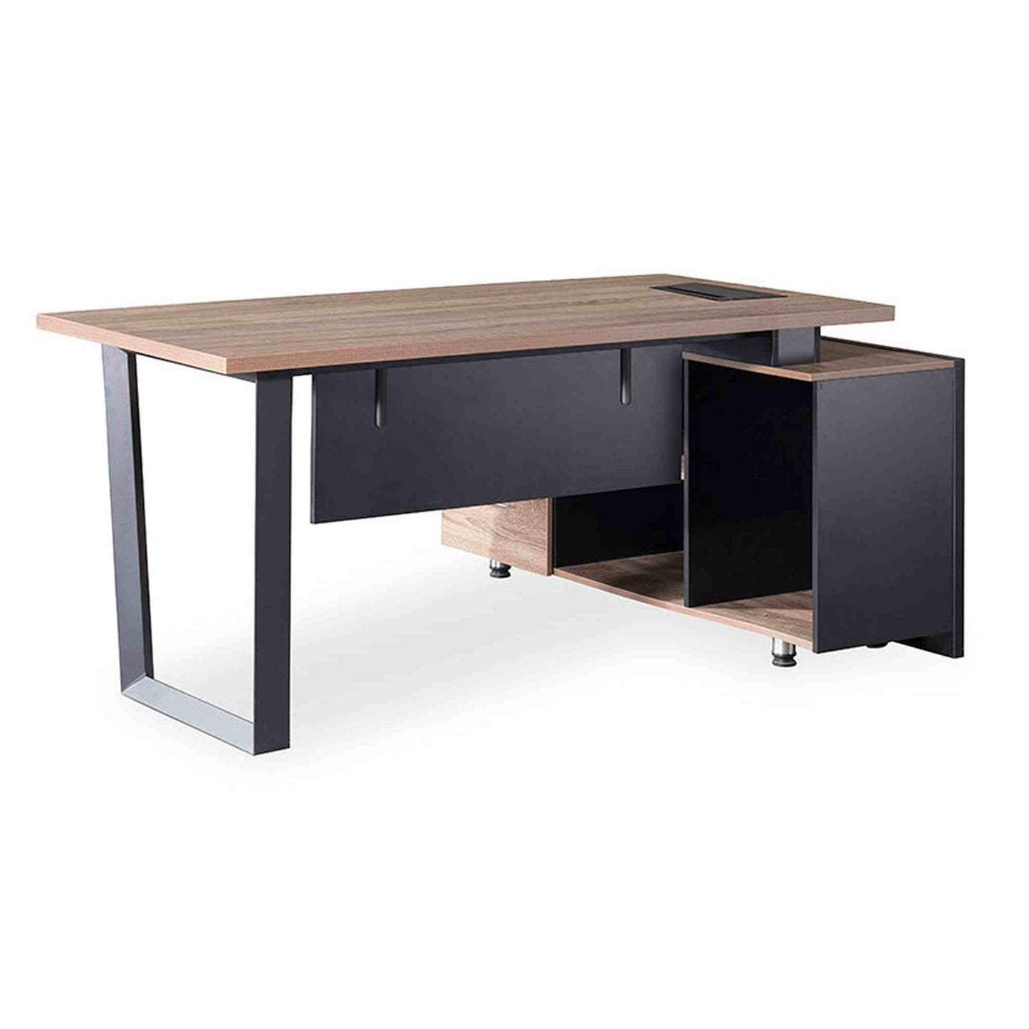 ADRIANO Reversible Executive Office Desk 160-180cm - Light Brown
