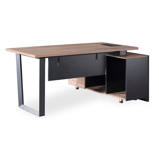 ADRIANO Reversible Executive Office Desk 160-180cm - Light Brown