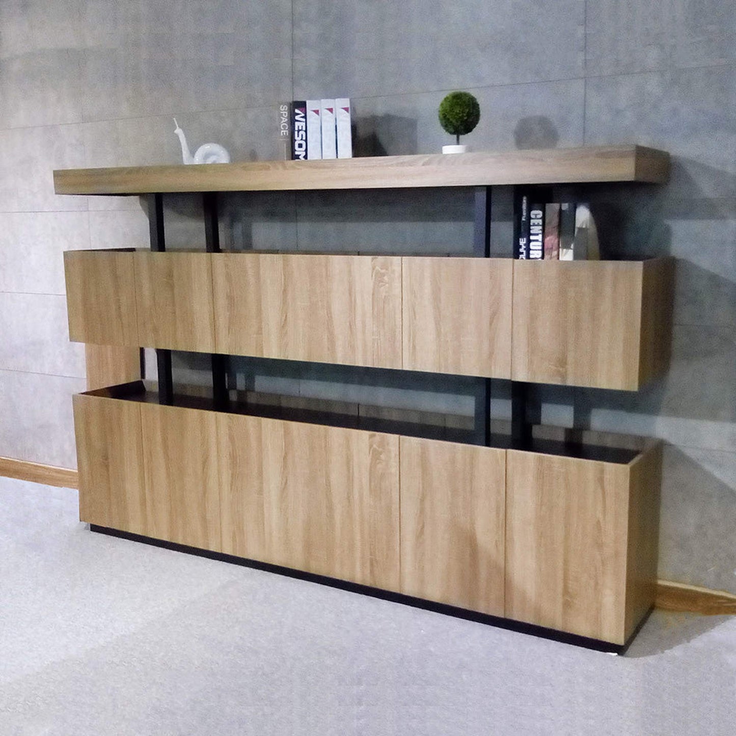 TRIBECA Display Unit  200cm - Warm Oak
