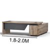 BALDER Executive Desk with Left Return 1.8-2.0M - Warm Oak & Black