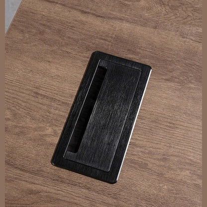 BALDER Executive Desk with Left Return 2.2-2.4M - Warm Oak & Black