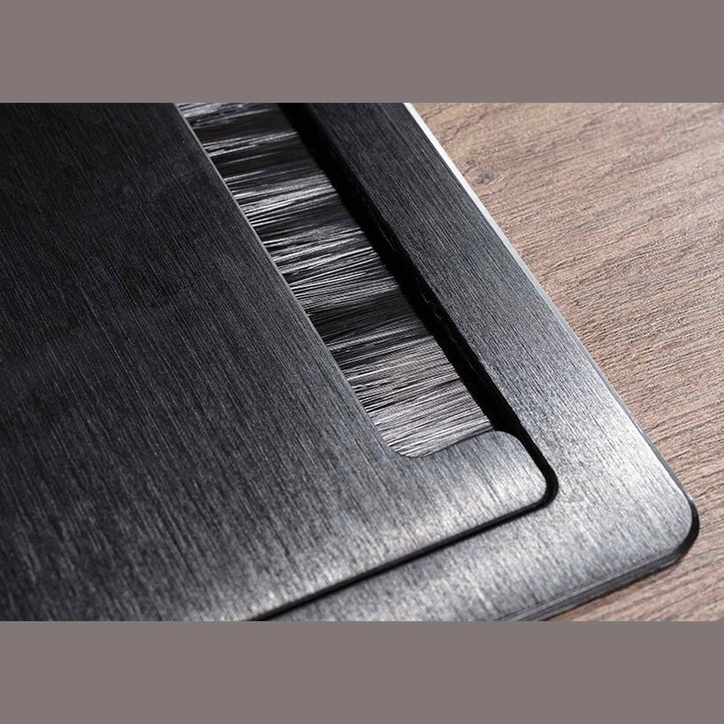 BALDER Executive Desk with Left Return 2.2-2.4M - Warm Oak & Black