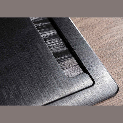 BALDER Executive Desk with Left Return 2.2-2.4M - Warm Oak & Black
