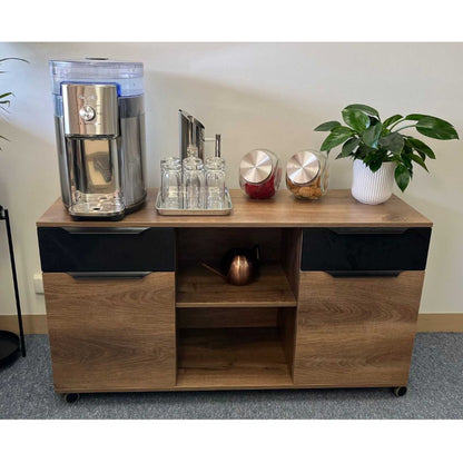 AFTAN Credenza 120cm - Warm Oak & Black