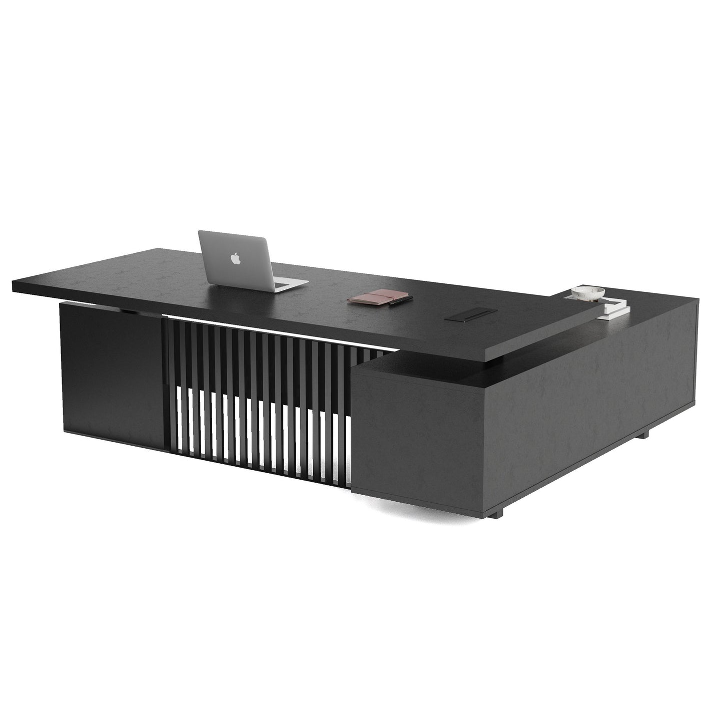 DAXTON Executive Desk with Left Return with Lift 200cm - Black