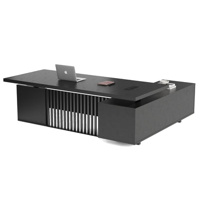 DAXTON Executive Desk with Left Return with Lift 200cm - Black