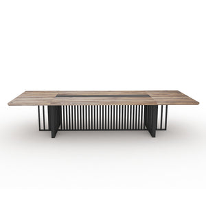 VIDAL Boardroom Table 3.0m x 1.2m - Warm Oak & Black