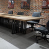 VIDAL Boardroom Table 3.0m x 1.2m - Warm Oak & Black