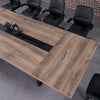 VIDAL Boardroom Table 3.0m x 1.2m - Warm Oak & Black