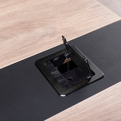 VIDAL Boardroom Table 3.0m x 1.2m - Warm Oak & Black