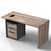 LOGAN Executive Desk Reversible 150cm - Warm Oak & Black