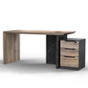 LOGAN Executive Desk Reversible 150cm - Warm Oak & Black