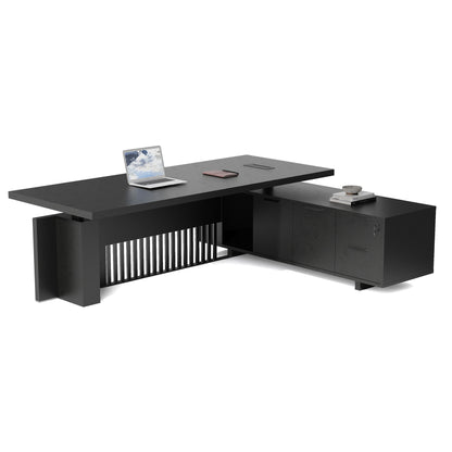 DAXTON Executive Desk with Right Return with Lift 200cm - Black