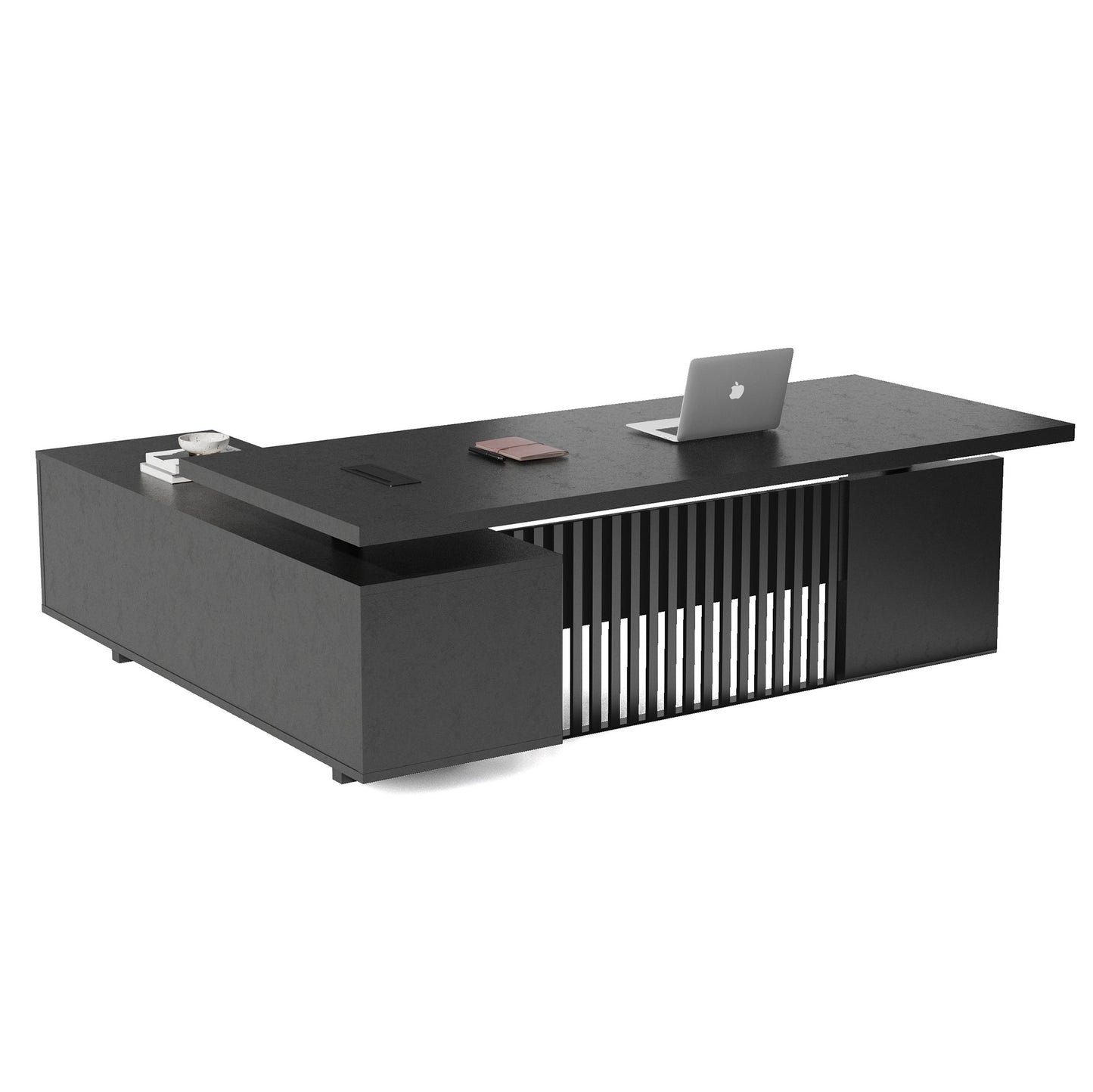 DAXTON Executive Desk with Right Return with Lift 200cm - Black
