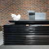 PHOENIX Black Executive Desk with Left Return 2.2M - Black Concrete