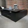 PHOENIX Black Executive Desk with Left Return 2.2M - Black Concrete