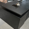 PHOENIX Black Executive Desk with Right Return 2.2M - Black Concrete