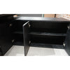 PHOENIX Black Executive Desk with Right Return 2.2M - Black Concrete