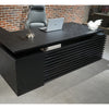 PHOENIX Black Executive Desk with Right Return 2.2M - Black Concrete