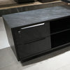 DAXTON Black Executive Desk with Left Return 200cm - Black Concrete