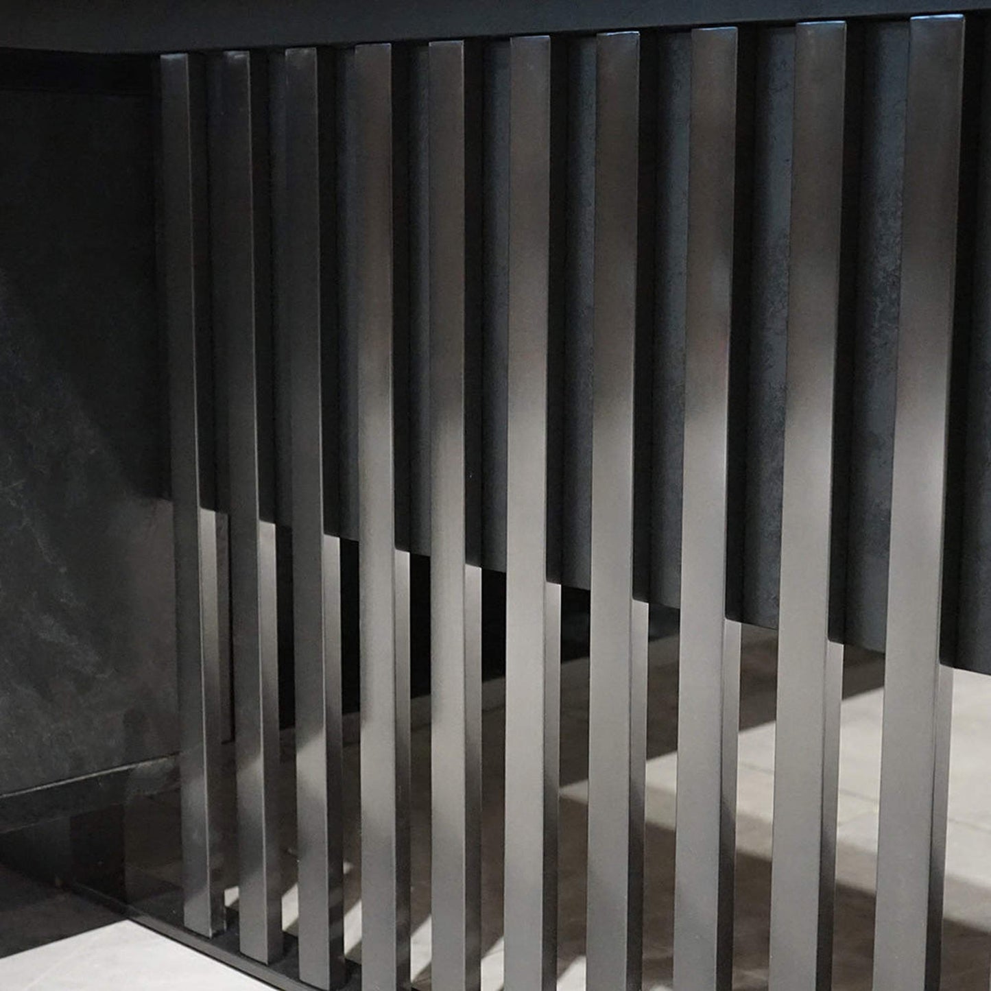 DAXTON Black Executive Desk with Right Return 200cm - Black Concrete