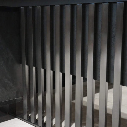 DAXTON Black Executive Desk with Left Return 200cm - Black Concrete