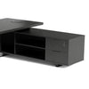 DAXTON Black Executive Desk with Right Return 2.4M - Black Concrete