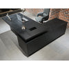 DAXTON Black Executive Desk with Left Return 200cm - Black Concrete