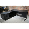 DAXTON Black Executive Desk with Left Return 200cm - Black Concrete