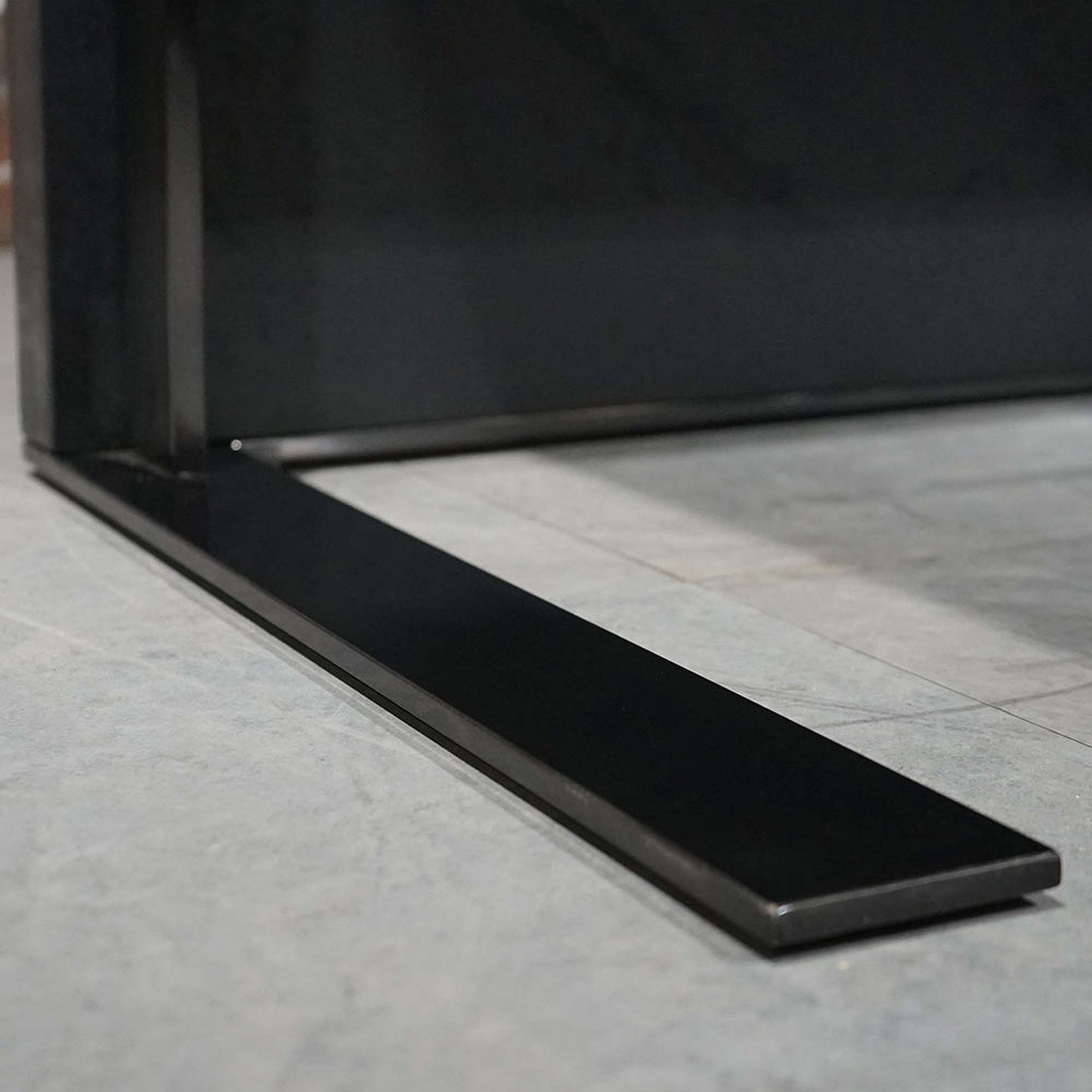 AFTAN Black Executive Desk with Pedestal & Left Mobile Return 180cm - Black Concrete