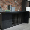 AFTAN Black Executive Desk with Pedestal & Left Mobile Return 180cm - Black Concrete