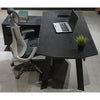 ARTO Black Executive Office Desk with Reversible Return 180-200cm - Black Concrete