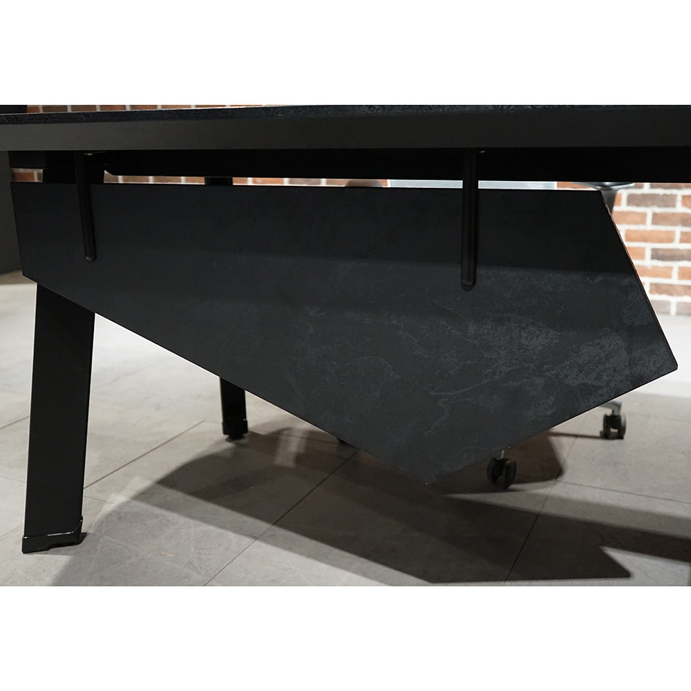 ARTO Black Executive Office Desk with Reversible Return 180-200cm - Black Concrete