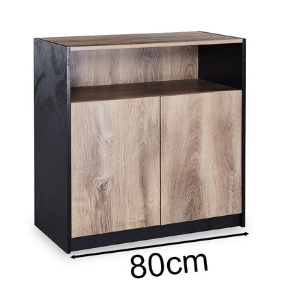 ARTO Credenza Cabinet 80cm - Warm Oak & Black