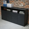 ARTO Credenza Cabinet 157cm - Black Concrete